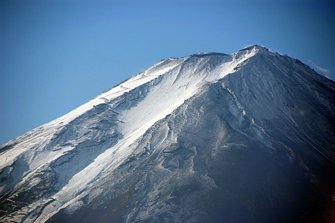富士山頂の雪