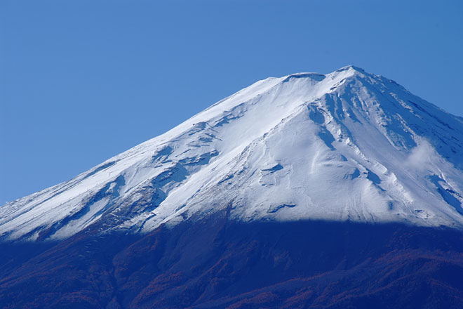 富士山頂　雪